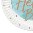 talerzyki papierowe baby shower hello boy niebieski boland 23 cm 10 szt