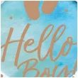 talerzyki papierowe baby shower hello boy niebieski boland 23 cm 10 szt