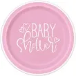 talerzyki papierowe baby shower unique 23 cm 8 szt