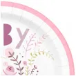 talerzyki papierowe baby slonik rozowy godan 23 cm 8 szt
