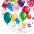 talerzyki papierowe balony maki 18 cm 8 szt