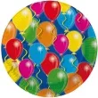 talerzyki papierowe balony mix folat 23 cm 8 szt