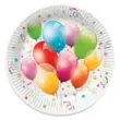 talerzyki papierowe balony mix maki 18 cm 8 szt