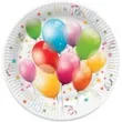 talerzyki papierowe balony mix maki 18 cm 8 szt