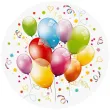 talerzyki papierowe balony mix maki 18 cm 8 szt