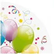 talerzyki papierowe balony mix maki 18 cm 8 szt