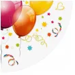 talerzyki papierowe balony mix maki 18 cm 8 szt