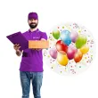 talerzyki papierowe balony mix maki 23 cm 8 szt