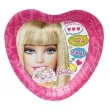 talerzyki papierowe barbie serce 18 cm 8 szt