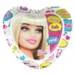 talerzyki papierowe barbie serce 23 cm 8 szt