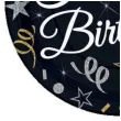 talerzyki papierowe beauty charm happy birthday czarne godan 18 cm 8 szt