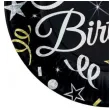 talerzyki papierowe beauty charm happy birthday czarne godan 23 cm 6 szt