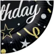 talerzyki papierowe beauty charm happy birthday czarne godan 23 cm 6 szt