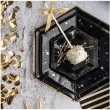 talerzyki papierowe black and gold czarne partydeco 23 cm 6 szt
