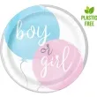 talerzyki papierowe boy or girl balony rozowo blekitny godan 23 cm 8 szt