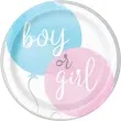 talerzyki papierowe boy or girl balony rozowo blekitny godan 23 cm 8 szt