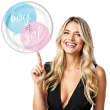 talerzyki papierowe boy or girl balony rozowo blekitny godan 23 cm 8 szt