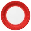 talerzyki papierowe candy czerwone maki 18 cm 8 szt