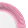 talerzyki papierowe candy rozowe jasne maki 18 cm 8 szt