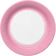 talerzyki papierowe candy rozowe jasne maki 23 cm 8 szt