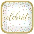talerzyki papierowe celebrate confetti fun amscan 18 cm 18 szt