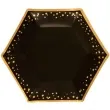talerzyki papierowe classic glitz glamour czarno zlote neviti 20 cm 8 szt