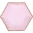 talerzyki papierowe classic glitz glamour rozowo zlote neviti 20 cm 8 szt