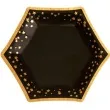 talerzyki papierowe classic mini glitz glamour czarno zlote neviti 12 5 cm 8 szt
