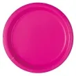 talerzyki papierowe classic rozowy neon unique 18 cm 20 szt
