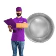 talerzyki papierowe classic srebrne maki 18 cm 8 szt