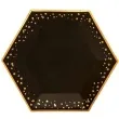 talerzyki papierowe classic xl glitz glamour czarno zlote neviti 27 cm 8 szt
