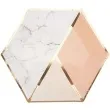 talerzyki papierowe colour block plate peach neviti 23 cm 8 szt