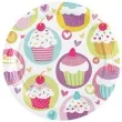 talerzyki papierowe cupcake 23 cm 8 szt