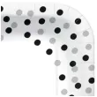 talerzyki papierowe czarno srebrne konfetti kwadratowe biale paw 23 x 23 cm 10 szt