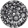 talerzyki papierowe czaszki halloween folat 23 cm 8 szt