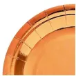 talerzyki papierowe deluxe rozowe zloto 6 szt 23 cm