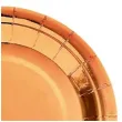talerzyki papierowe deluxe rozowe zloto 6 szt 23 cm