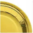 talerzyki papierowe deluxe zloto 6 szt 23cm
