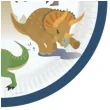 talerzyki papierowe dinozaury amscan 18 cm 8 szt