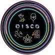 talerzyki papierowe disco neon congee 18 cm 6 szt