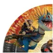 talerzyki papierowe dragons procos 23 cm 8 szt