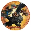 talerzyki papierowe dragons procos 23 cm 8 szt