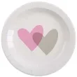 talerzyki papierowe dwa serca rozowe santex 23 cm 10 szt