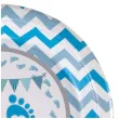 talerzyki papierowe dzieciece stopki niebieskie czakos 18 cm 8 szt