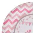 talerzyki papierowe dzieciece stopki rozowe czakos 18 cm 8 szt
