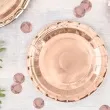 talerzyki papierowe exotic premium partydeco rozowe zloto 18 cm 6 szt