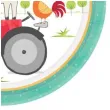 talerzyki papierowe farma zwierzeta na traktorze amscan