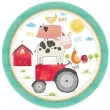 talerzyki papierowe farma zwierzeta na traktorze amscan
