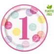 talerzyki papierowe first birthday unique 23 cm 8 szt