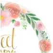 talerzyki papierowe floral baby sweet baby girl amscan 17 7 cm 8 szt